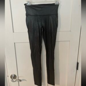 Spanx leather black leggings